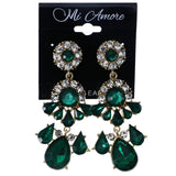 Mi Amore Drop-Dangle-Earrings Green/Gold-Tone