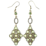 Mi Amore Dangle-Earrings Green/Gold-Tone