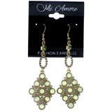 Mi Amore Dangle-Earrings Green/Gold-Tone