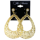 Mi Amore Drop-Dangle-Earrings Gold-Tone/White