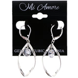 Mi Amore Cubic Zirconia Dangle-Earrings Silver-Tone