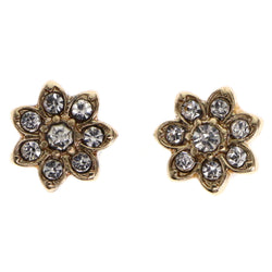 Mi Amore Classic Flower Post-Earrings Gold-Tone & Silver-Tone