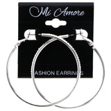 Mi Amore Hoop-Earrings Silver-Tone