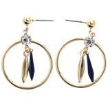 Mi Amore Drop-Dangle-Earrings Gold-Tone/Blue