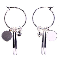 Mi Amore Hoop-Earrings Silver-Tone