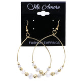 Mi Amore Dangle-Earrings Gold-Tone/White