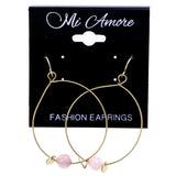 Mi Amore Dangle-Earrings Gold-Tone/Pink