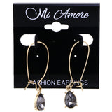 Mi Amore Dangle-Earrings Black/Gold-Tone