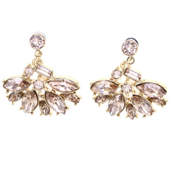 Mi Amore Drop-Dangle-Earrings Peach/Gold-Tone