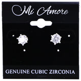 Mi Amore Simple  Stud-Earrings Silver-Tone