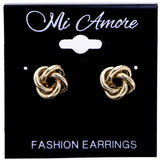 Mi Amore Knot Post-Earrings Gold-Tone