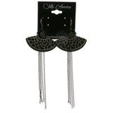 Mi Amore Dangle-Earrings Black/Dark-Silver