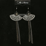 Mi Amore Dangle-Earrings Black/Dark-Silver