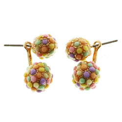 Mi Amore Post-Earrings Gold-Tone/Multicolor