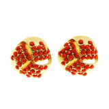 Mi Amore Post-Earrings Gold-Tone/Orange