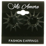 Mi Amore Spikes Post-Earrings Black