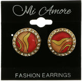 Mi Amore Post-Earrings Gold-Tone/Pink