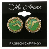 Mi Amore Post-Earrings Gold-Tone/Green