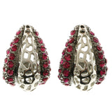 Mi Amore Dangle-Earrings Silver-Tone/Pink