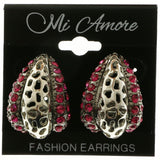 Mi Amore Dangle-Earrings Silver-Tone/Pink