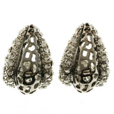 Mi Amore Dangle-Earrings Silver-Tone/Dark-Silver