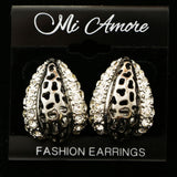 Mi Amore Dangle-Earrings Silver-Tone/Dark-Silver