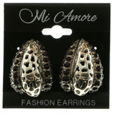 Mi Amore Dangle-Earrings Silver-Tone/Purple