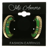 Mi Amore Post-Earrings Gold-Tone/Green