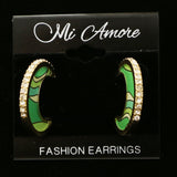 Mi Amore Post-Earrings Gold-Tone/Green