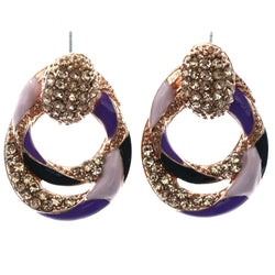 Mi Amore Drop-Dangle-Earrings Pink/Purple