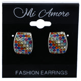 Mi Amore Stud-Earrings Multicolor/Silver-Tone