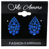 Mi Amore Teardrop Stud-Earrings Blue/Black