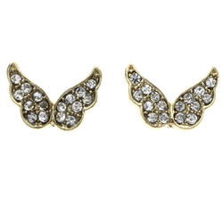 Mi Amore Angel Wings Stud-Earrings Gold-Tone/Silver-Tone