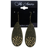 Mi Amore Antiqued Dangle-Earrings Gold-Tone/Brown