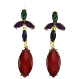 Mi Amore Drop-Dangle-Earrings Multicolor/Gold-Tone