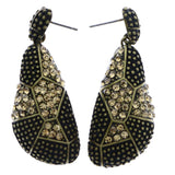 Mi Amore Antiqued Drop-Dangle-Earrings Gold-Tone/Brown