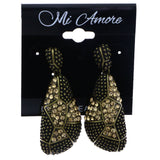 Mi Amore Antiqued Drop-Dangle-Earrings Gold-Tone/Brown