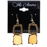 Mi Amore Dangle-Earrings Brown/Gold-Tone