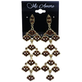 Mi Amore Drop-Dangle-Earrings Gold-Tone/Orange