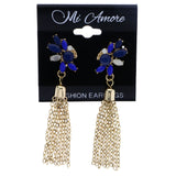 Mi Amore Drop-Dangle-Earrings Gold-Tone/Blue