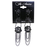 Mi Amore Drop-Dangle-Earrings Black