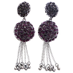 Mi Amore Drop-Dangle-Earrings Purple/Black