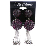 Mi Amore Drop-Dangle-Earrings Purple/Black