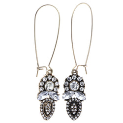 Mi Amore Antiqued Dangle-Earrings Gold-Tone/Silver-Tone