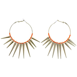 Mi Amore Spike Hoop-Earrings Gold-Tone/Orange