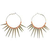 Mi Amore Spike Hoop-Earrings Gold-Tone/Orange