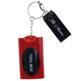 Mi Amore Screw Driver Tool Set Split-Ring-Keychain Red & Black