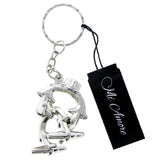 Mi Amore Swing Puzzle Split-Ring-Keychain Silver-Tone