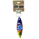 Mi Amore Surfboard Dolphins Waves Split-Ring-Keychain Multicolor & Silver-Tone