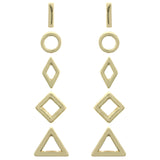 Mi Amore Shapes Multiple-Earring-Set Gold-Tone